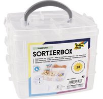 Boîte de rangement, 3 niveaux, en PP, transparent