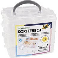Sorteerbox Folia stapelbaar 18 delig 150x150x125mm transparant