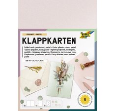 Kit de cartes pliantes, 105 x 150 mm, nacre pastel