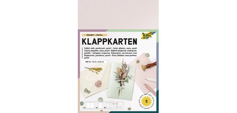 Kit de cartes pliantes, 105 x 150 mm, nacre pastel