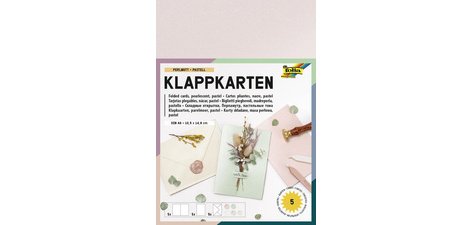 Kit de cartes pliantes, 105 x 150 mm, nacre pastel