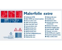 Bâche de peintre HDPE, 30 microns, 2x50m, transparent