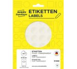 Étiquette de fermeture, 18 mm, transparent