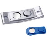 Badge, 68 x 22 mm, set de 20, argent