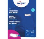 Badge, 70 x 30 mm, set de 10, anthracite