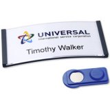 Badge, 70 x 30 mm, set de 10, anthracite