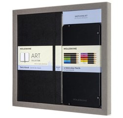 MOLESKINE Kit croquis aquarelle, carnet L/A5 + 12 crayons