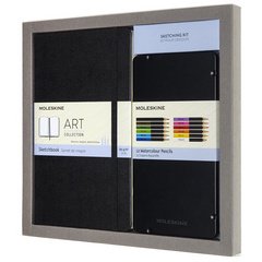 MOLESKINE Kit croquis aquarelle, carnet L/A5 + 12 crayons