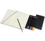 MOLESKINE Kit croquis aquarelle, carnet L/A5 + 12 crayons