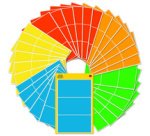 Étiquette multi-usage, 98 x 51 mm, coloré