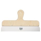 Couteau à enduire, inoxydable, 400 mm, manche en bois