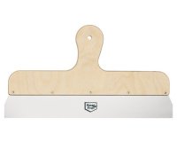 Plamuurmes, roestvrij, 400 mm, houten handvat