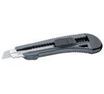 Cutter, plastique, lame: 18 mm, gris