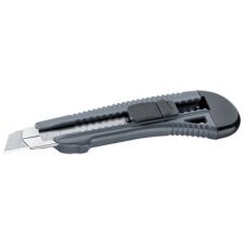 Cutter, plastique, lame: 18 mm, gris