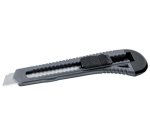 Cutter, plastique, lame: 18 mm, gris