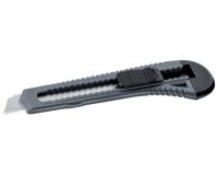 Cutter, plastique, lame: 18 mm, gris