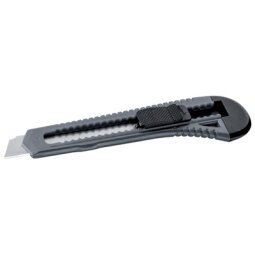 Cutter, plastique, lame: 18 mm, gris