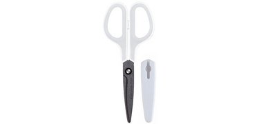 Rechtshänder-Schere mit abgerundeten Spitzen Plus Japan Fit Cut Curve Fluor 17,5 cm