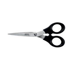 Ciseaux, longueur: 165 mm, rond, noir