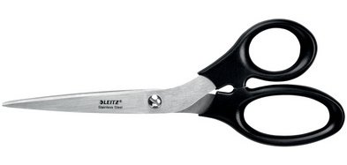 Ciseaux, longueur: 165 mm, rond, noir