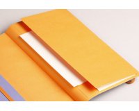 Rhodiarama carnet souple 19x25 cm 160 pages ligné papier ivoire 90g fermeture élastique - Noir