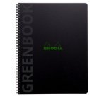 Rhodiactive Greenbook ligné, A4+, perf.4 trous, papier recyclé 90g FSC® - Noir