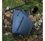 Rhodiactive Greenbook ligné, A5+, perf.6 trous, papier recyclé 90g FSC® - Noir