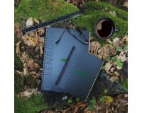 Rhodiactive Greenbook ligné, A5+, perf.6 trous, papier recyclé 90g FSC® - Noir