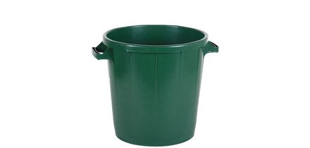 Poubelle ronde avec poignées, vert