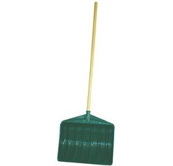Pelle à neige avec manche en bois, largeur: 460 mm, vert