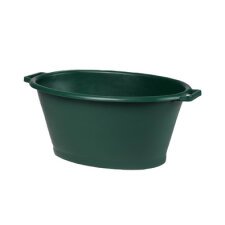 Bassine ovale, 50 litres, plastique, vert