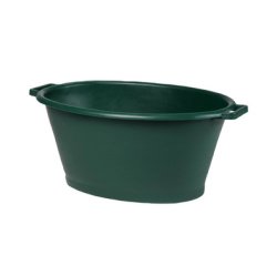 Ovale Schüssel, 50 Liter, Kunststoff, grün