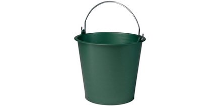 Seau, 13 litres, plastique, vert
