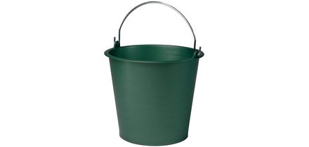 Seau rond en plastique recyclé, vert
