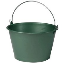 Seau, 15,5 litres, plastique, vert