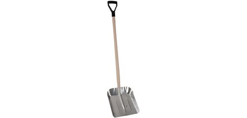 Shovel with wooden handle, width: 360 mm, silver