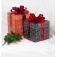 Gift box made of papier-mâché, cubic shape, set of 2