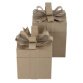 Gift box made of papier-mâché, cubic shape, set of 2