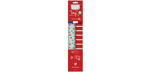 Set kerstcadeaupapier 'Tiny Rolls' goud/zwart