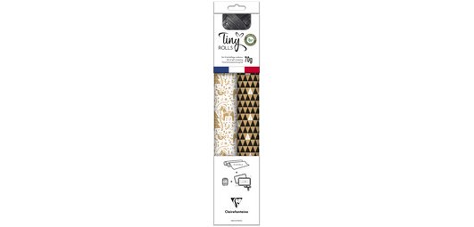 Pack 2TR+bolduc,5x0,35m,kraft,noir/bleu - Bleu & Noir