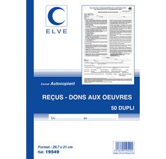 Manifold 'Carnets de recus - dons aux oeuvres', A5