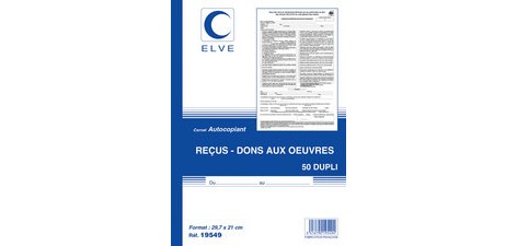 Manifold 'Carnets de recus - dons aux oeuvres', A4