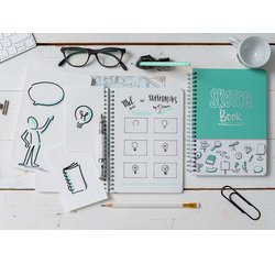 Carnet de notes à spirale Jolie 'SKETCH Book', A5