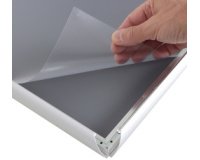 Cadre porte-affiche economy, B2, 25 mm, argent