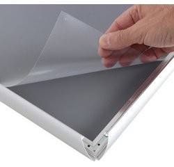 Cadre porte-affiche economy, A4, 25 mm, argent