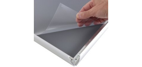 Cadre porte-affiche economy, A0, 25 mm, argent