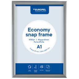 Cadre porte-affiche ECONOMY, argent anodisé - profilé de cadre 25 mm