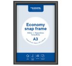 Cadre porte-affiche Economy, B1, 25 mm, noir