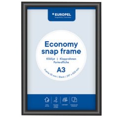 Europel cadre à clapets Economy, liste 25 mm, ft A2, zwart