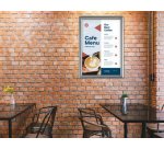 Cadre porte-affiche, A4, 25 mm, argent